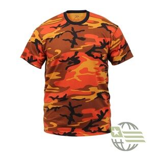 Rothco Men’s Savage Orange Camo Crewneck Short Sleeve T-Shirt Size XXL